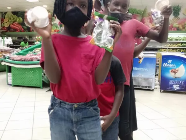 giving food to the needy